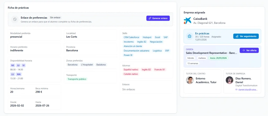 software de gestion de formacion en FP